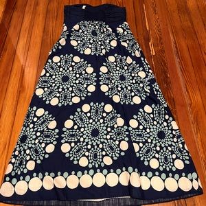 Maeve brand, blue strapless dress.